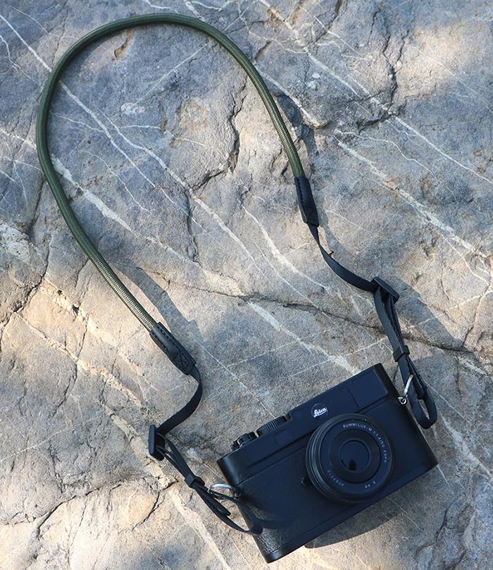 HITHUT Quick Release Camera Neck Strap Shoulder Strap Belt for Mirrorless Digital Cameras Climbing Rope with Quick Release QD Loops Connector with O-Ring Adjustable Length 30-53inch Green - Image 2
